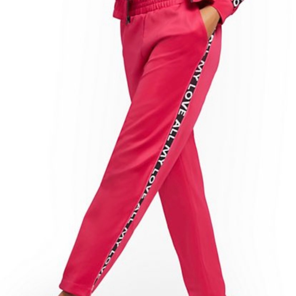 NewYork&Co Pink “All My Love" Track Pant size L